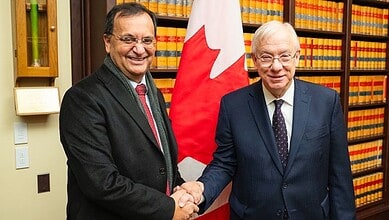 High Commissioner Dinesh K Patnaik met with the Speaker of the HoCS Francis Scarpaleggia