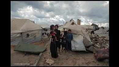 A Palestinian family in distress