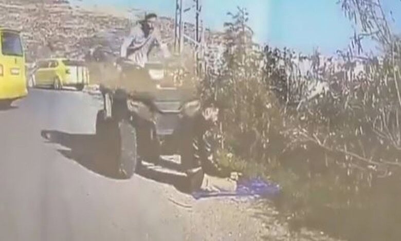 Israeli soldier rams Palestinian man