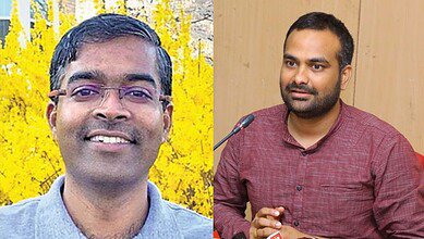 Senior IAS officers K Ilambarithi (left) RV Karnan (right)