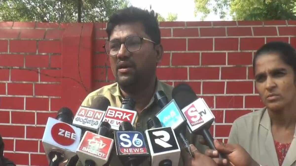 RTC driver Sudhakar addresses the media