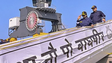President Murmu embarked INS Vaghsheer