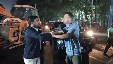 Video: Naval officer booked for assaulting traffic cop in Vizag