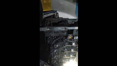 A Burnt ATM machine in Nizambad