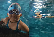 One year old Veda Paresh completed 100 meter swim enters India's book of records