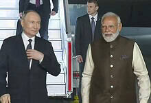 Russian President Vladimir Putin arrives in New Delhi