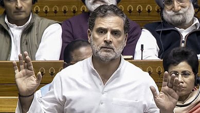Leader of Opposition in Lok Sabha Rahul Gandhi speaking during the Winter Session
