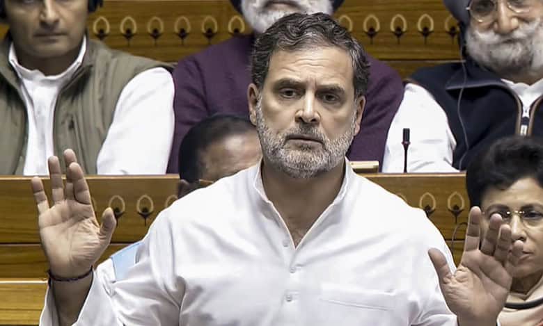 Leader of Opposition in Lok Sabha Rahul Gandhi speaking during the Winter Session