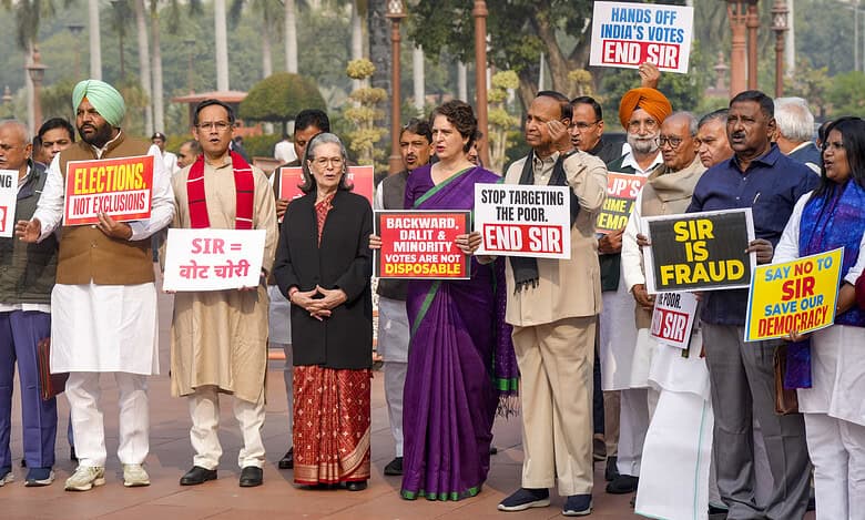 Protest against SIR at Parliament