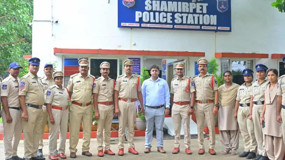 Shamirpet police station with their staff