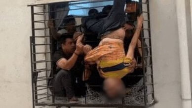 Surat man falls from 10th floor, sleeping, saved in the 8th floor window