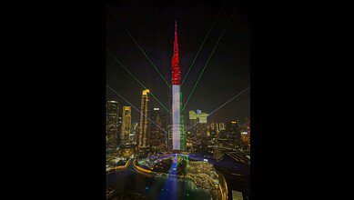 Burj Khalifa lights up for UAE National Day