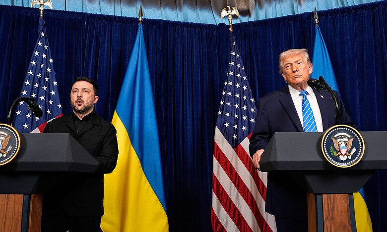 Ukraine's president Volodymyr Zelenskyy and US president Donald Trump