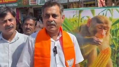 BJP MP Konda Vishveshwar Reddy addresses the media in Chevella