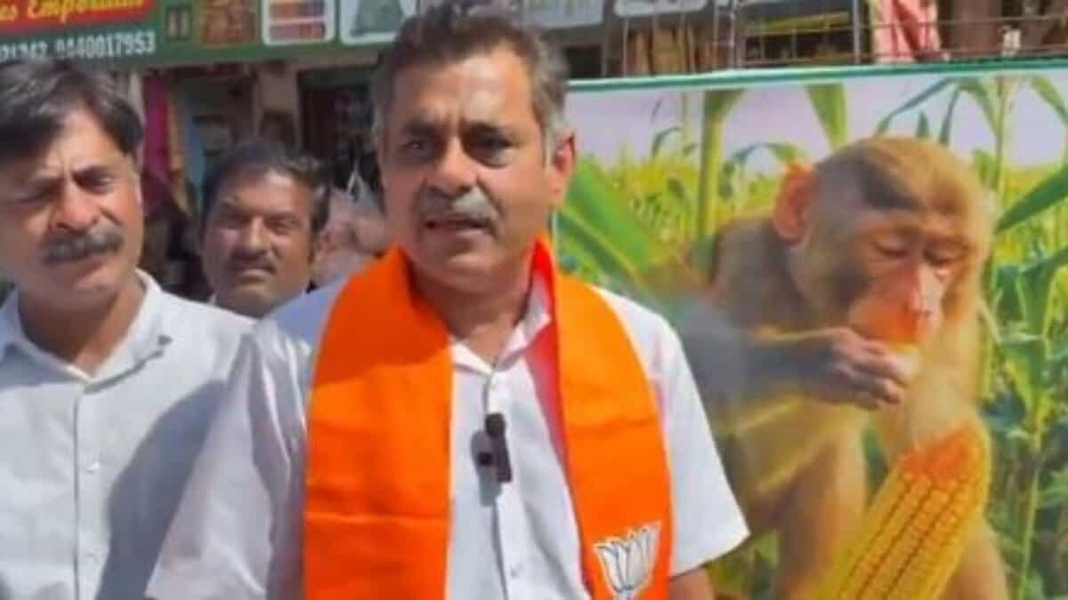 BJP MP Konda Vishveshwar Reddy addresses the media in Chevella