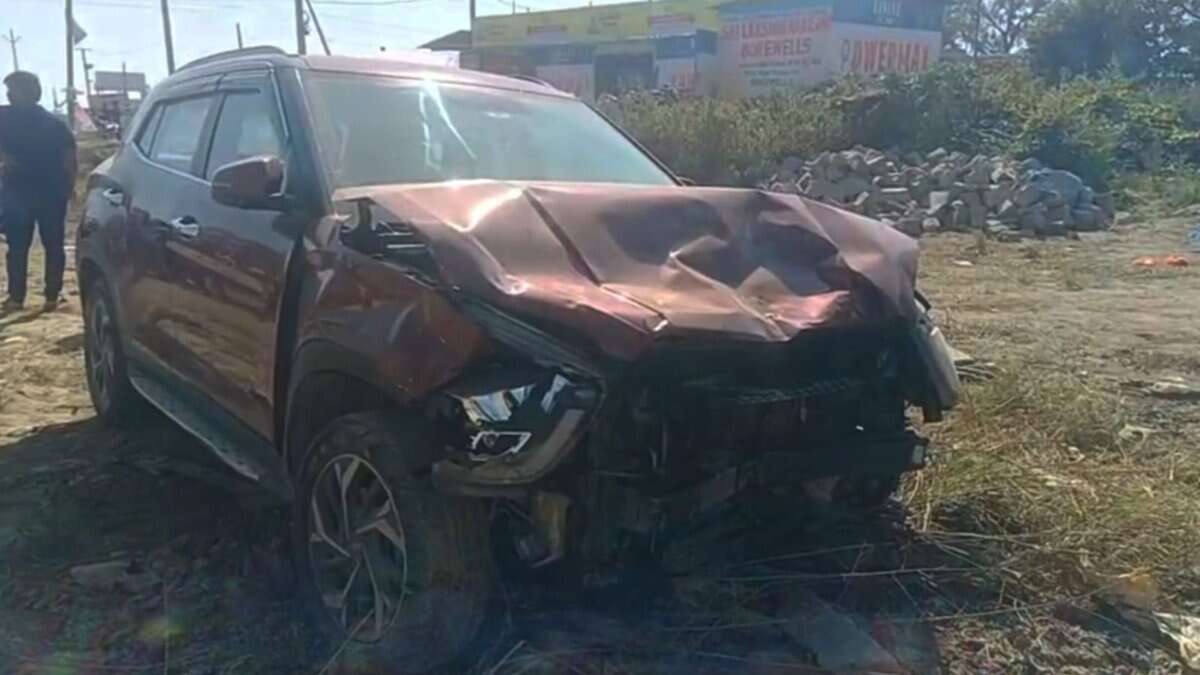 The car was damaged after the accident