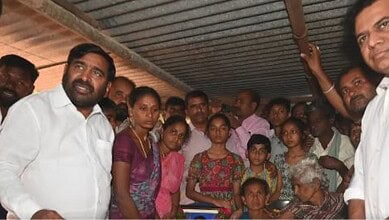 KTR visits a BRS worker's residence in Suryapet