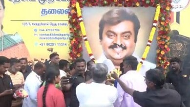Political leaders pay tribute to ‘Captain’ Vijayakanth