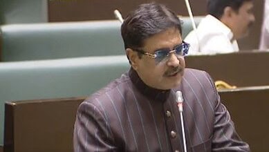 AIMIM MLA Ahmed Balala addresses the Telangana Assembly