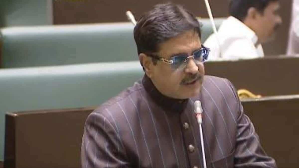 AIMIM MLA Ahmed Balala addresses the Telangana Assembly