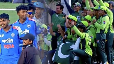 Indian and Pakistani under-19 cricket teams