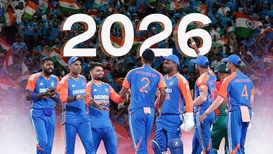 Indian cricket team celebrating a win.