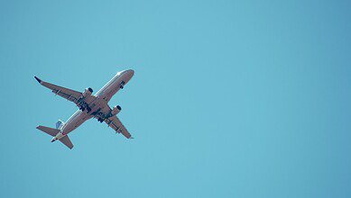 Image showing a plane in the sky