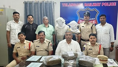 Ganja seized in Secunderabad railway station. Two arrested