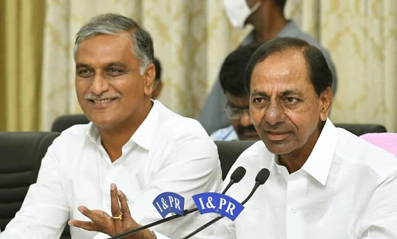 BRS supremo KCR and senior leader Harish Rao