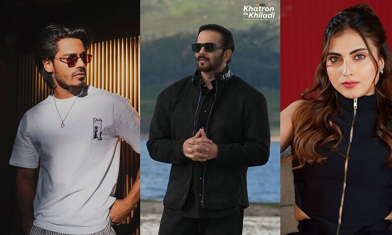 Digvijay Rathee, Rohit Shetty and Farrhana Bhatt