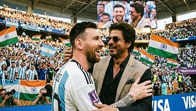 Messi and Shah Rukh Khan
