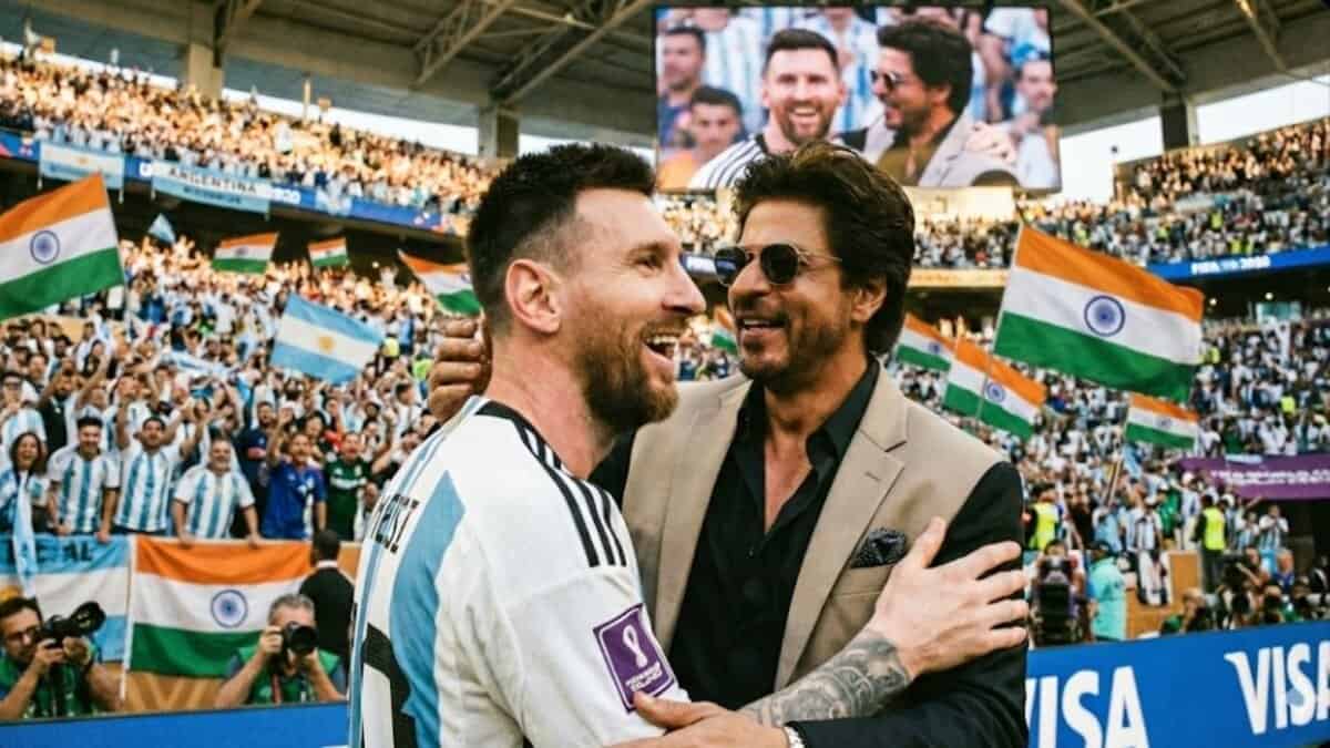 Messi and Shah Rukh Khan