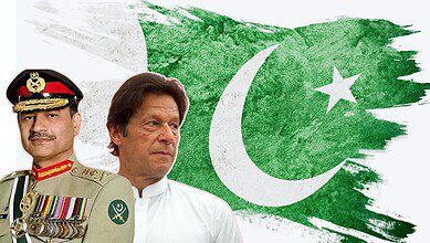 Former Pakistan PM Imran Khan and chief Field Marshal Asim Munir