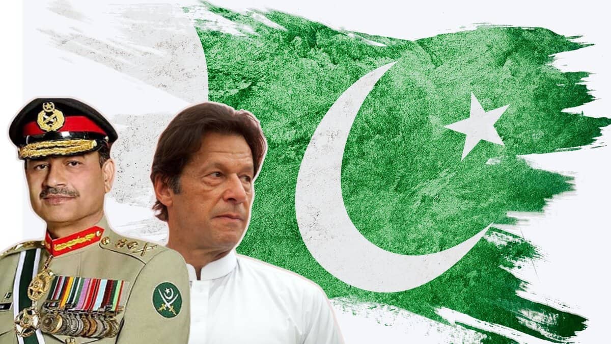 Former Pakistan PM Imran Khan and chief Field Marshal Asim Munir