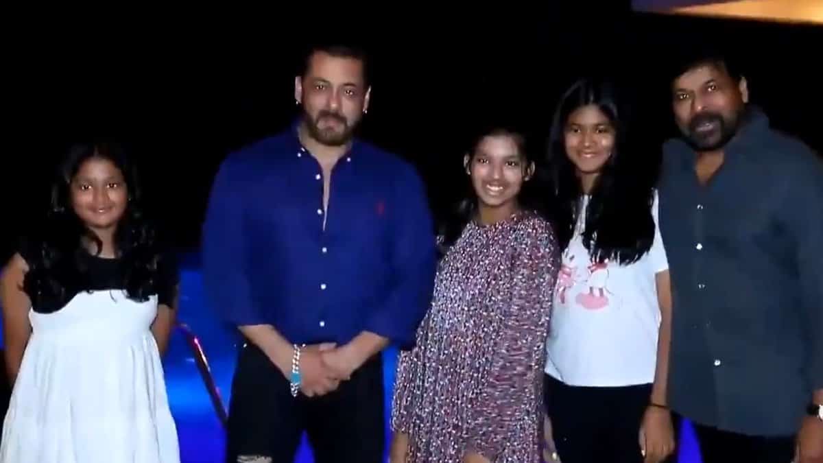 Salman Khan with Chiranjeevi's grand daughters