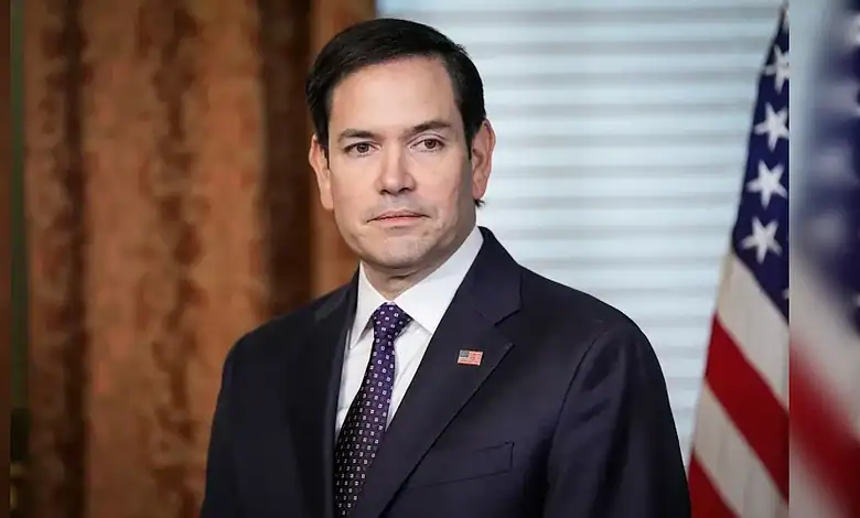 US Secretary of State Marco Rubio poses for an official portrait.
