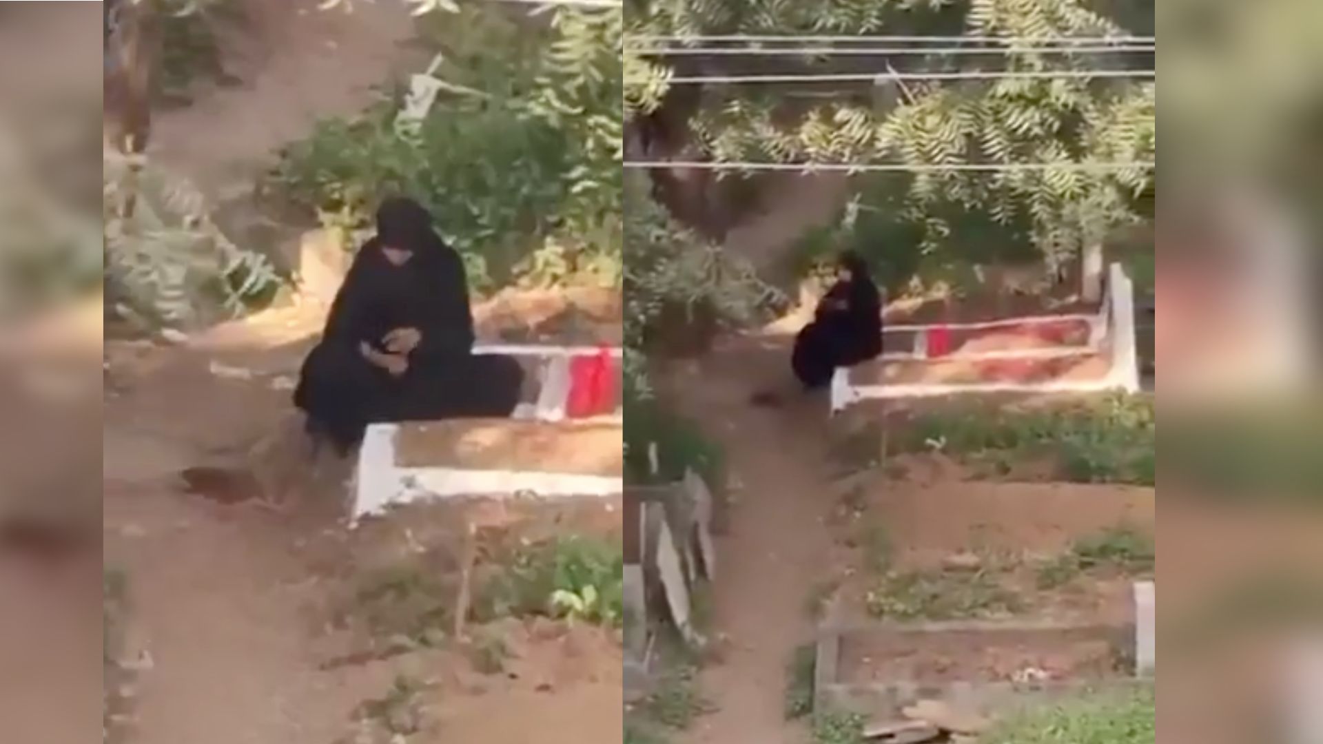 Depressed woman at mother’s grave in Telangana