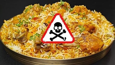 Image of contaminated biryani