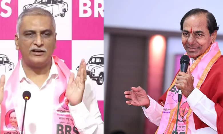 BRS leaders Harish Rao and KCR