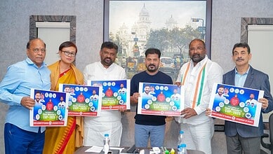 Telangana Chief Minsiter Revanth Reddy unveils poster for the second edition of CM Cup–2025.