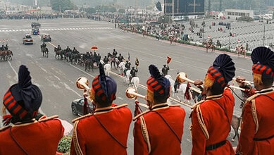 Dress rehearsal of Beating Retreat ceremony (Source: PTI)