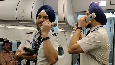IndiGo pilot, Gurdish Singh makes an announcement