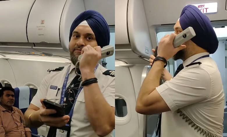 IndiGo pilot, Gurdish Singh makes an announcement