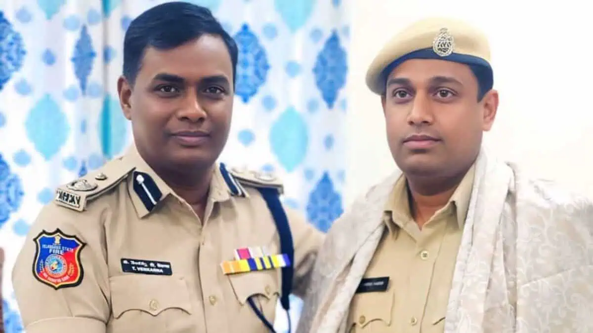 Firefighter honoured with Telangana Shourya Pathakam