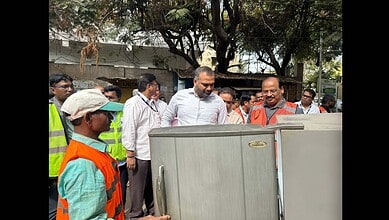 GHMC Commissioner RV Karnan inspects the E- waste Collection drive in Hyderabad