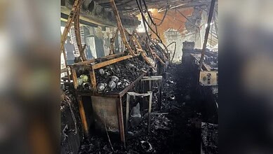 Image of the nightclub which caught fire in Goa