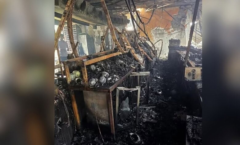 Image of the nightclub which caught fire in Goa