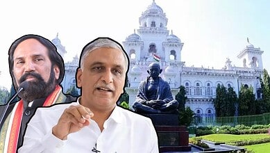 BRS leader Harish Rao and Irrigation Minister Uttam Kumar Reddy