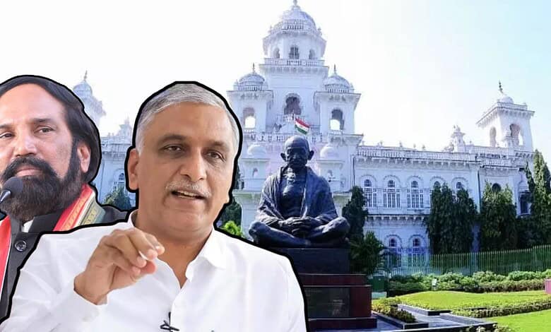 BRS leader Harish Rao and Irrigation Minister Uttam Kumar Reddy