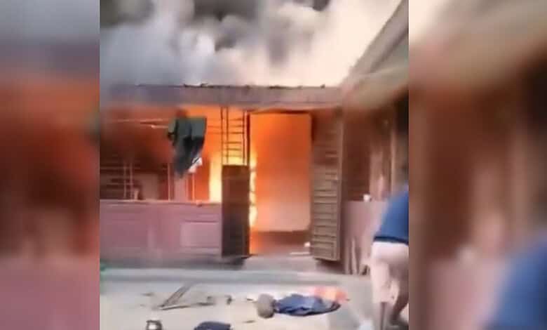 Hindu teacher's house set ablaze in Bangladesh